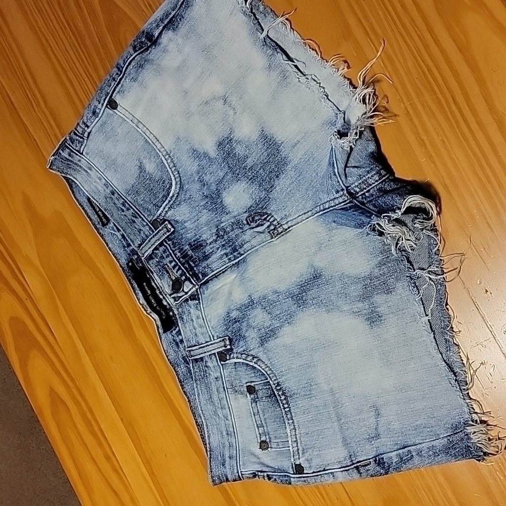Calvin Klein Cut Off Bleach Jean Shorts, 8
